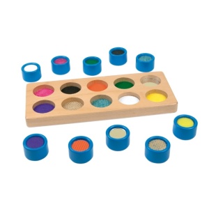 Joc senzorial cuburi tactile, 10 piese, 2 ani +, Andreu Toys