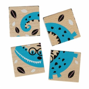 Jucarie din lemn, Cubika, Puzzle din lemn "Jungla" - Img 3