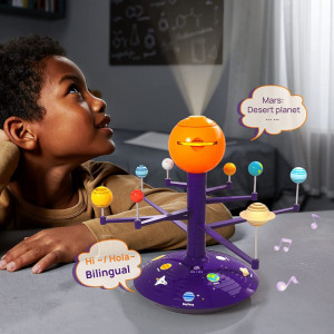Jucarie educativa pentru copii Science Can, model Sistemul Solar, metal/plastic, multicolor - Img 6