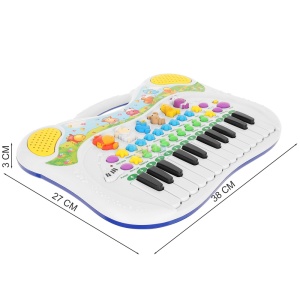 Jucarie muzicala, pian multifunctional RCO cu melodii, sunete, functie de inregistrare si redare, volum ajustabil, 38x27x3 cm, 18 luni+ , WW7003 - Img 2