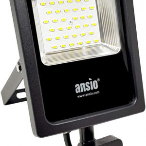 Lampa cu senzor de miscare ANSIO, 20 W, halogen, LED, IP65, negru, alb rece, metal, - Img 1