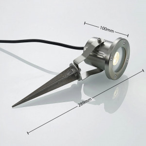 Lampa pentru gradina MATHIS, LED, otel inoxidabil/sticla, argintiu, 28,9 x 10 x 9,5 cm - Img 5