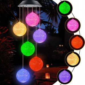 Lampa solara Bosdontek, multicolor, plastic, LED - Img 1