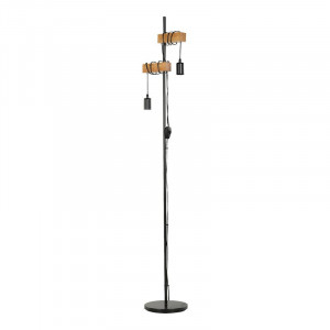 Lampadar Acuff, metal, negru, 166,5 x 25 x 20,5 cm