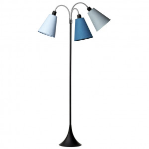 Lampadar Anjae, metal, negru/gri/albastru, 135 x 60 cm