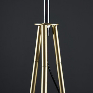 Lampadar Carolijn, bej / auriu, 146cm H x 45cm W x 45cm D - Img 4