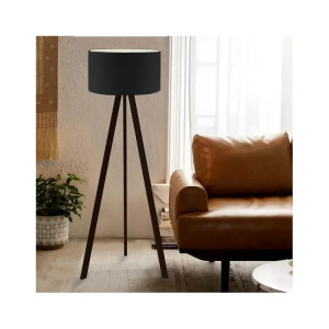 Lampadar Insignio, PVC/MDF, negru, 140 x 21 x 38 cm