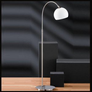 Lampadar Timon, metal/sticla, 20 x 140 x 50 cm, 60w - Img 2