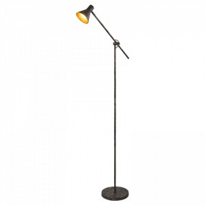 Lampadar Zera, LED, metal, ruginiu/auriu, 23 x 148 cm - Img 1