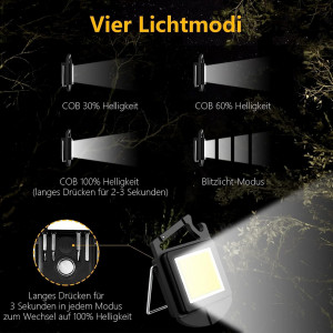 Lanterna cu breloc Acdolf, USB, 4 moduri, 500 lumeni, ABS/metal, 7 x 4,3 cm - Img 8