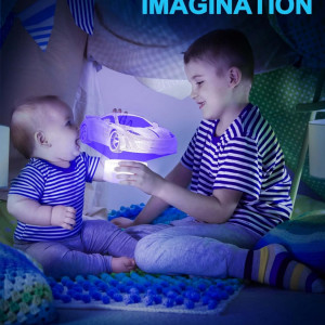 Lumina de noapte 3D pentru copii Nice Dream, LED, model masina, RGB, acril, 21,4 x 14,9 x 5,2 cm - Img 6
