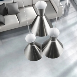 Lustra suspendata Enzo, culoare crom, 3 becuri, dulie E27, maxim 28W - Img 4