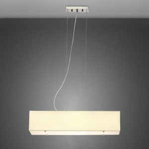 Lustra tip pendul Agneta, metal/textil, bej, 40W, E27, 72 x 22 x 160 cm