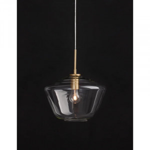 Lustra tip pendul Fuhrman, metal/sticla, transparent/auriu, 30 x 30 x 124 cm