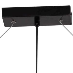 Lustra tip pendul Kamia, metal, negru, 144 x 36 cm