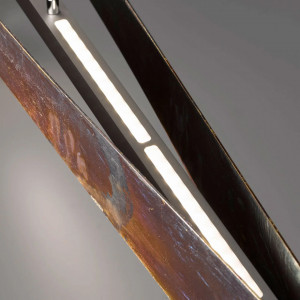 Lustra tip pendul Lian, LED, metal, multicolor, 118 x 195 cm - Img 4