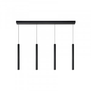 Lustra tip pendul Lorenz, 4 lumini, LED, metal, negru, 120 x 10 x 180 cm