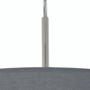 Lustra tip pendul Pasteri III tesatura/otel, gri, diametru 38 cm, 1 bec - Img 4