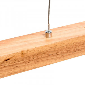 Lustra tip pendul Reyna, LED, lemn, natur, 4 x 121,1 x 5,6 cm - Img 4