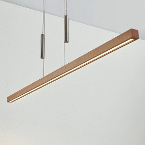 Lustra tip pendul Tamlin, LED, lemn/metal, natur, 140 x 210 cm - Img 8