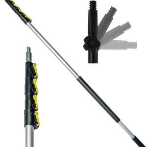 Maner telescopic DocaPole, aluminiu, argintiu/negru, 7.3 m - Img 1