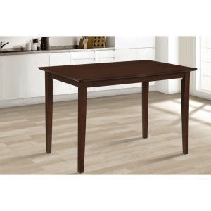 Masa bucatarie si dining Drimus Bali, blat MDF, picioare lemn, dreptunghiulara, 112x72x74 cm, nuc