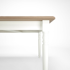 Masa extensibila 180/260 cm alb/stejar natur Provence - Img 3