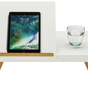 Masă pentru laptop în culori albe/naturale, 53/20,5-43/33 cm - Img 2