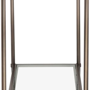 Masa tip consola Guido Maria Kretschmer Home&Living, metal/sticla, maro/transparent, 41 x 110 x 78,6 cm