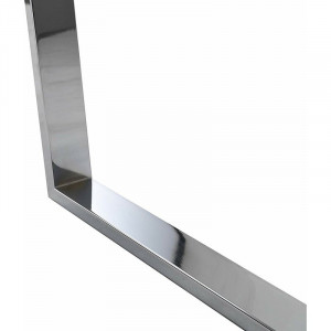 Masa Vandemark, metal/MDF, alb/argintiu, 160 x 90 x 75 cm - Img 3