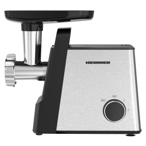 Masina de tocat Heinner MeatMaster HMG-2100SS3, Putere 2100W, 2 viteze, Cutit inox, Accesoriu Rosii, Kibbe, Carnati, Negru/Inox - Img 3