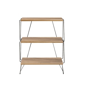 Masuta laterala Asir, metal/PAL, natur/negru, 46 x 76 x 30 cm