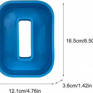 Matrita pentru rasina expodica XQMMGO, litera O, albastru, 12,1 x 3,6 x 16,5 cm - Img 3