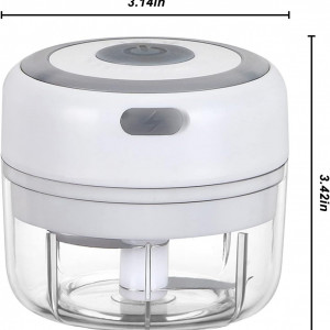 Mini tocator electric de alimente cu incarcare USB OLIYA,  23 W, otel inoxidabil/plastic, 8,1 x 8,1  x 8,7cm, 100 ml