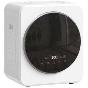 Mini uscator rufe portabil 4kg, 800W, display LED, tambur inox, montaj perete, 48x44x57cm, Alb - Verificat A · Re-Bloom