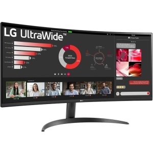 Monitor Curbat LED VA LG UltraWide™ 34", UWQHD (3440x1440), 100Hz, 5ms, sRGB 99%, HDR 10, 2x HDMI, DisplayPort, Jack, negru