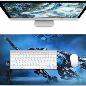 Covoras de birou Beymemat, cauciuc, albastru, 90 x 40 cm