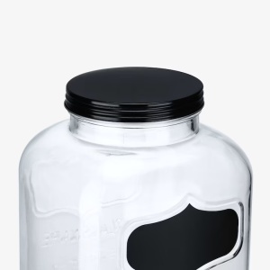 Navaris dozator bauturi 5L, suport metalic negru, robinet inox, sticla, Transparent/Negru - Verificat A · Re-Bloom - Img 5