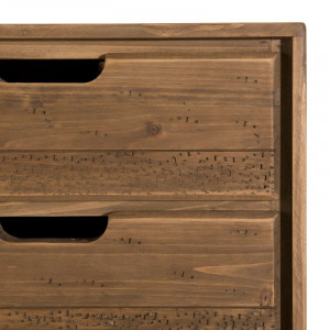 Noptiera Caskey, lemn masiv/prelucrat, maro, 40 x 40 x 60 cm