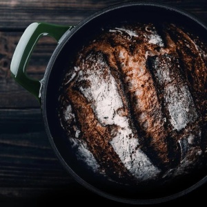 Oala fonta emailata Navaris, verde inchis, cu capac, pentru cuptor, plita, gaz, electric, cu inductie, cu infrarosu, 24 cm, 3.5 l, Resigilat, Grad A - Img 4