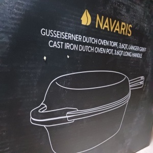 Oala fonta Navaris, 3.6L, 42.6x26.4x11.7 cm, capac dual si manere, negru, Resigilat, Grad A - Img 6