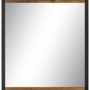 Oglinda Chris, MDF/sticla, maro, 60 x 2.5 x 68 cm