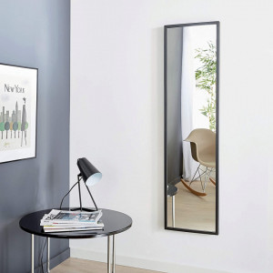 Oglinda de perete Inspire, lemn/sticla, negru, 32 x 122 cm - Img 5