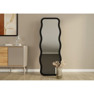 Oglinda decorativa Re-Bloom, MDF, negru, 50 x 160 x 2,2 cm - Img 3