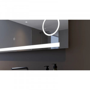 Oglinda pentru baie Cociani, LED, sticla/aluminiu, 60 x 120 cm - Img 3