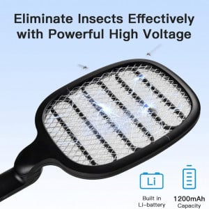 Paleta electrica pentru insecte CosySun, plasa, negru, 49 x 22 x 5 cm