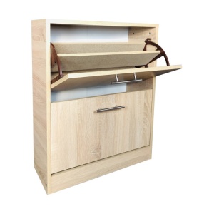 Pantofar GN 2 usi stejar alb, 63x24x81.5 cm - Img 2