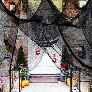 Panza de decorare pentru Halloween Heygelo, negru, poliester, 200 x 500 cm - Img 3