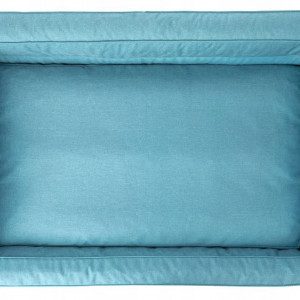 Pat pentru animalele de companie Archie & Oscar, polipropilena/spuma poliuretanica, albastru, 30 x 79 x 117 cm