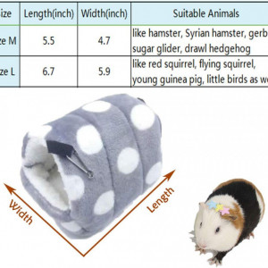 Pat pentru hamster Oncpcare, bumbac, alb/albastru, marimea L - Img 3